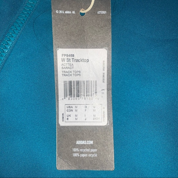 Blue Adidas Track top - Picture 4 of 5